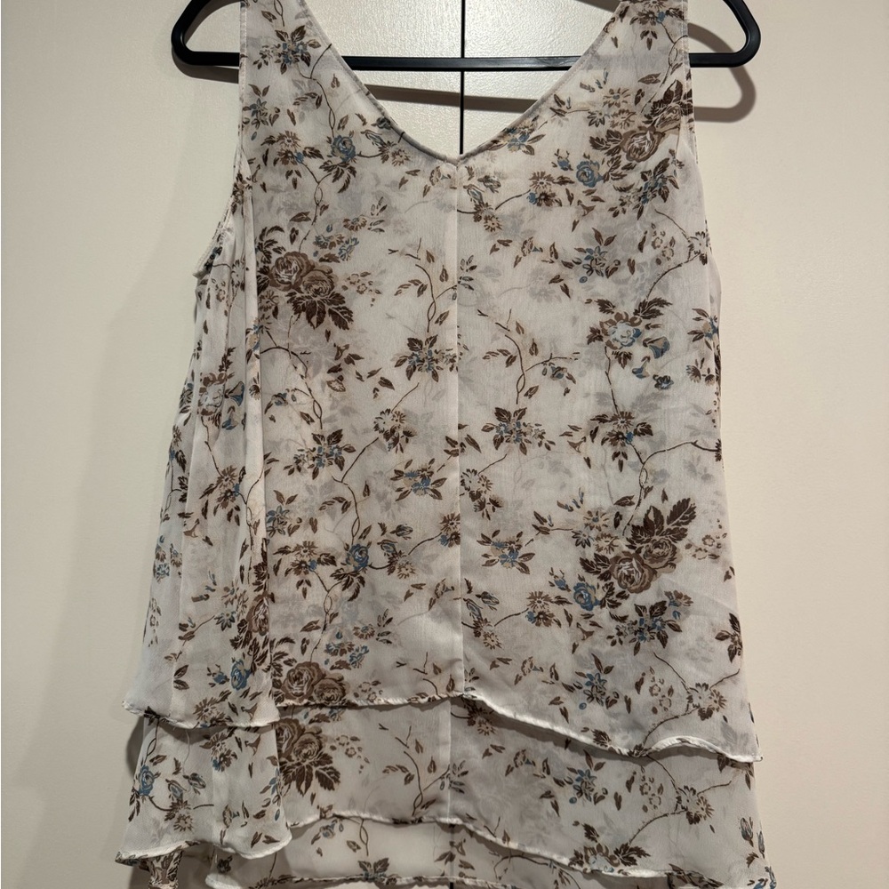 5/25 Women’s V-neck Double Layer Swing Tank in Boho Pattern - Picture 4 of 4